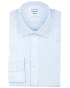Camicia non iron azzurra, regular basel francese_0
