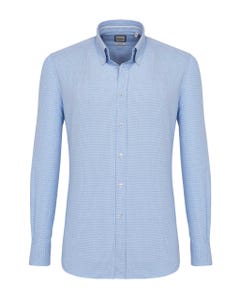 Camicia trendy azzurra button down_0