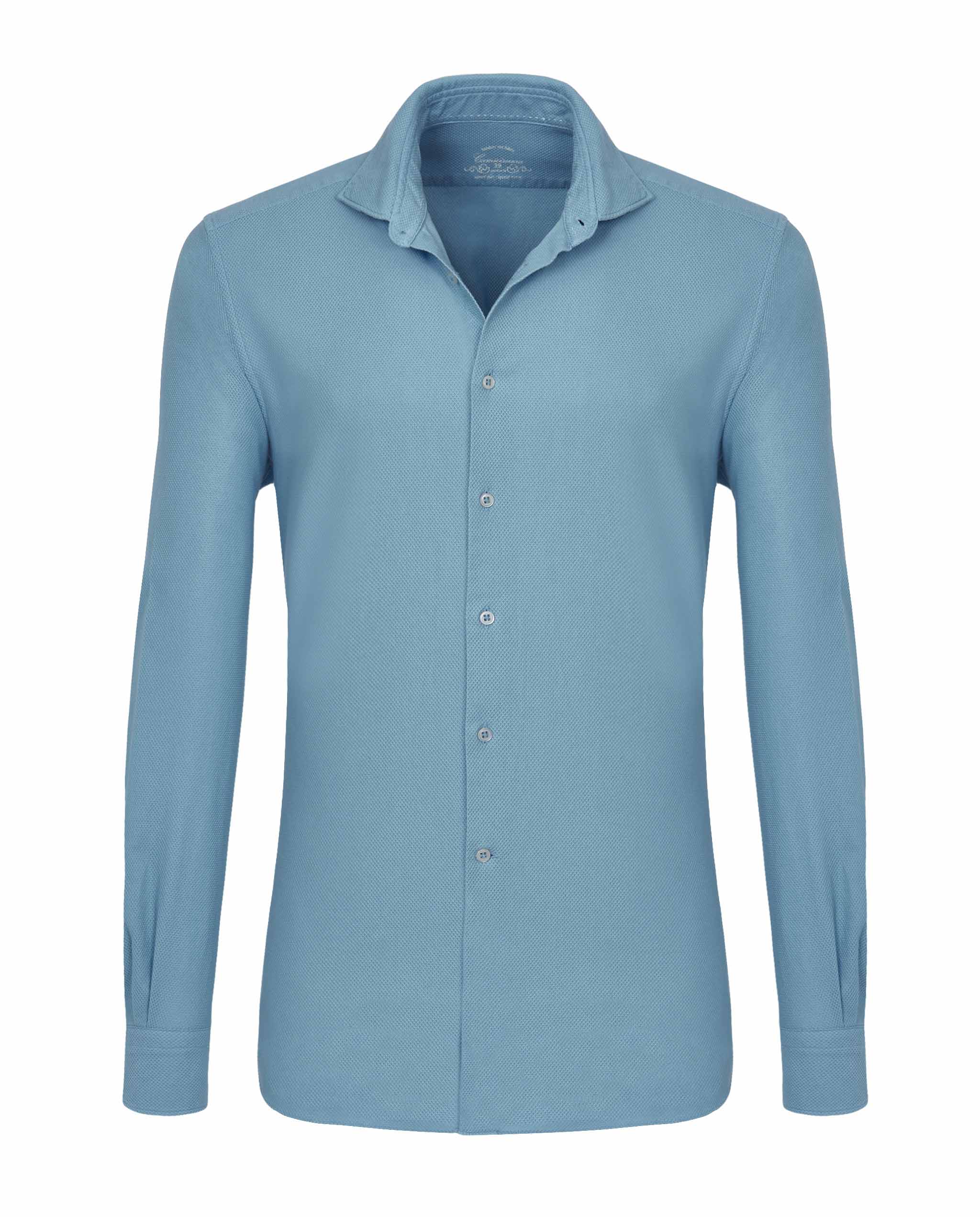 Camicia trendy leno azzurra francese Camicissima