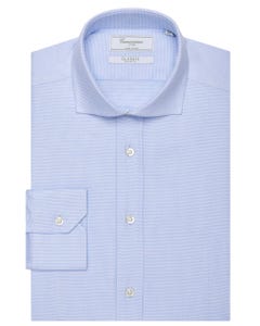 Camicia classic azzurra, fitted new french francese_0