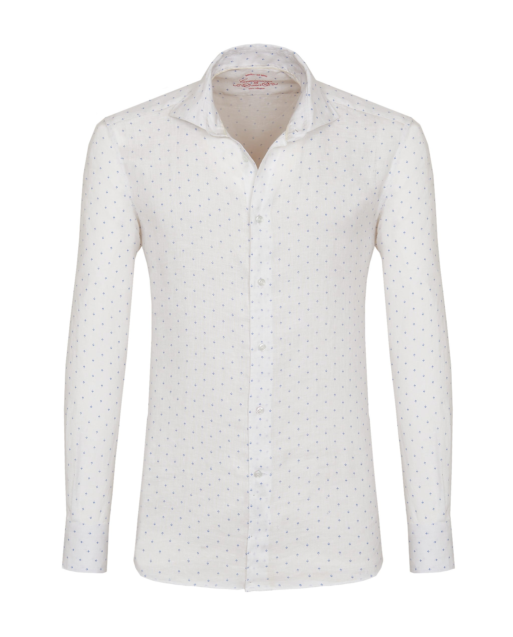 Camicia trendy lino bianca comfort fit francese Camicissima