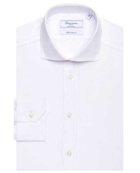 Camicia permanent bianca, slim cervia francese_0