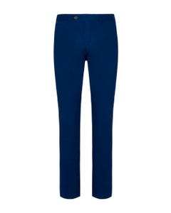 Pantalone chinos in herringbone di cotone blue navy_0