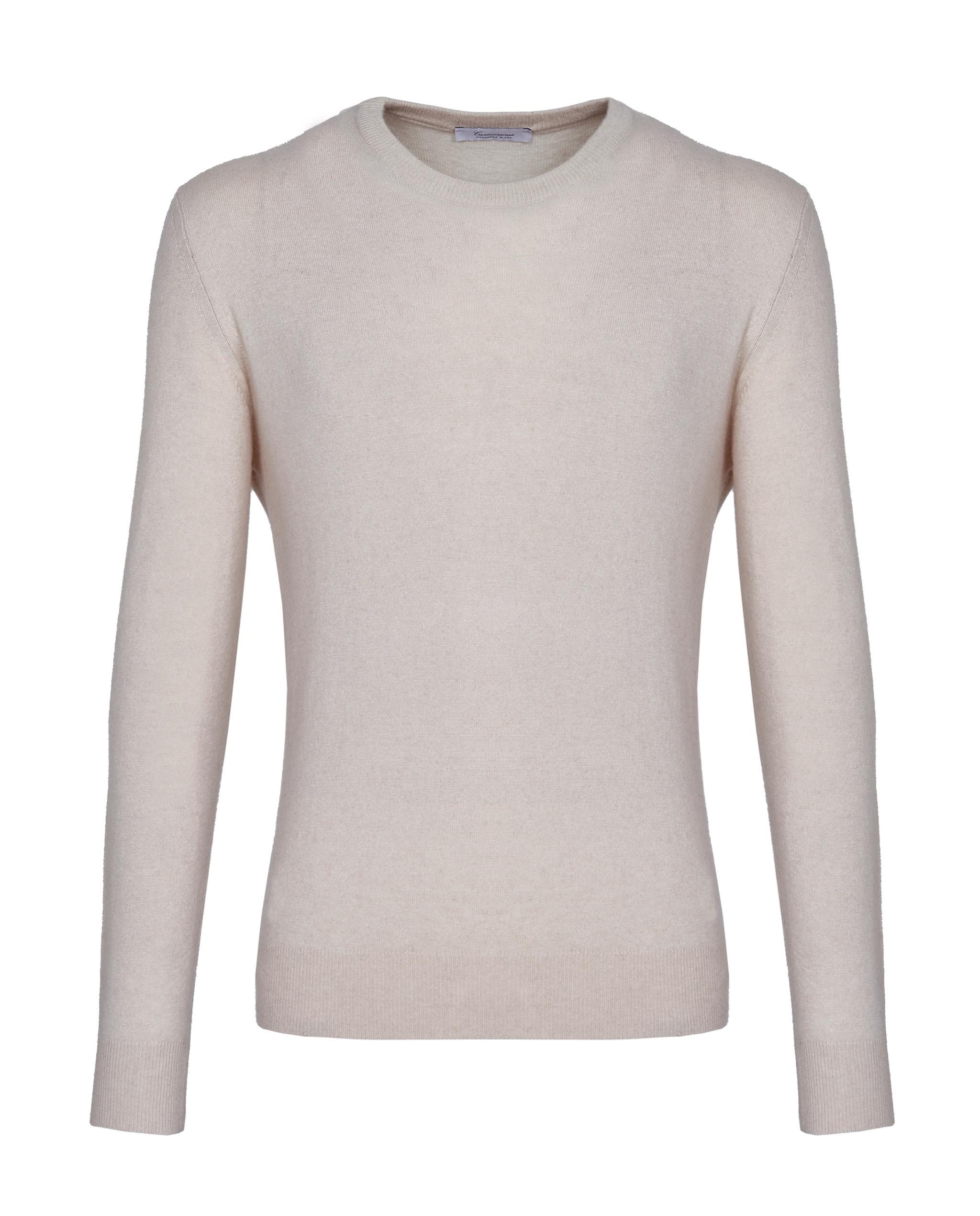 MAGLIA GIROCOLLO CREMA MISTO CASHMERE