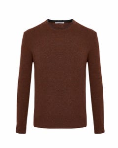 Woolblend crewneck sweater with contrast_0
