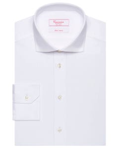 Camicia permanent bianca, extra slim crema francese_0