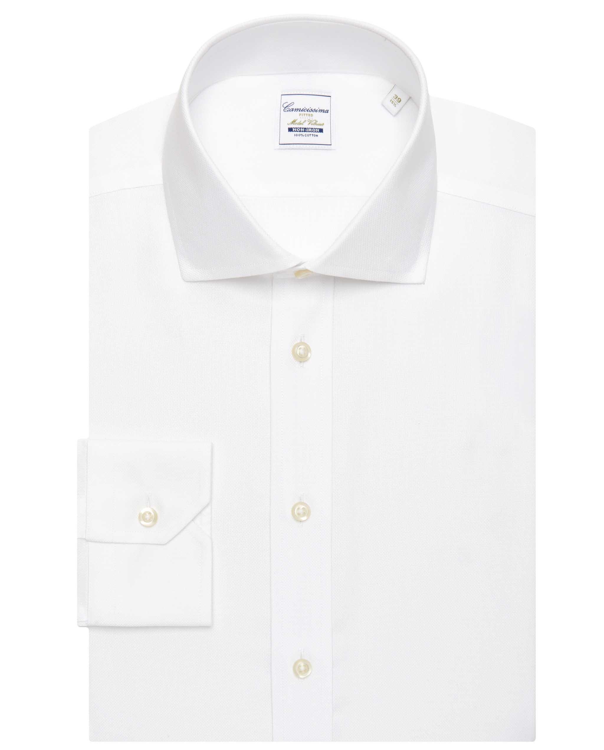 Camicia non iron bianca fitted vilnius vilnius francese Camicissima
